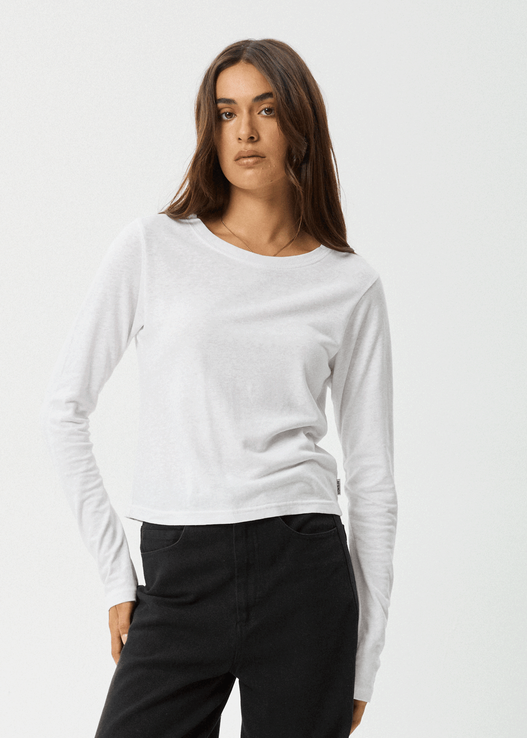 AFENDS Womens Elevate - Long Sleeve Tee - White 