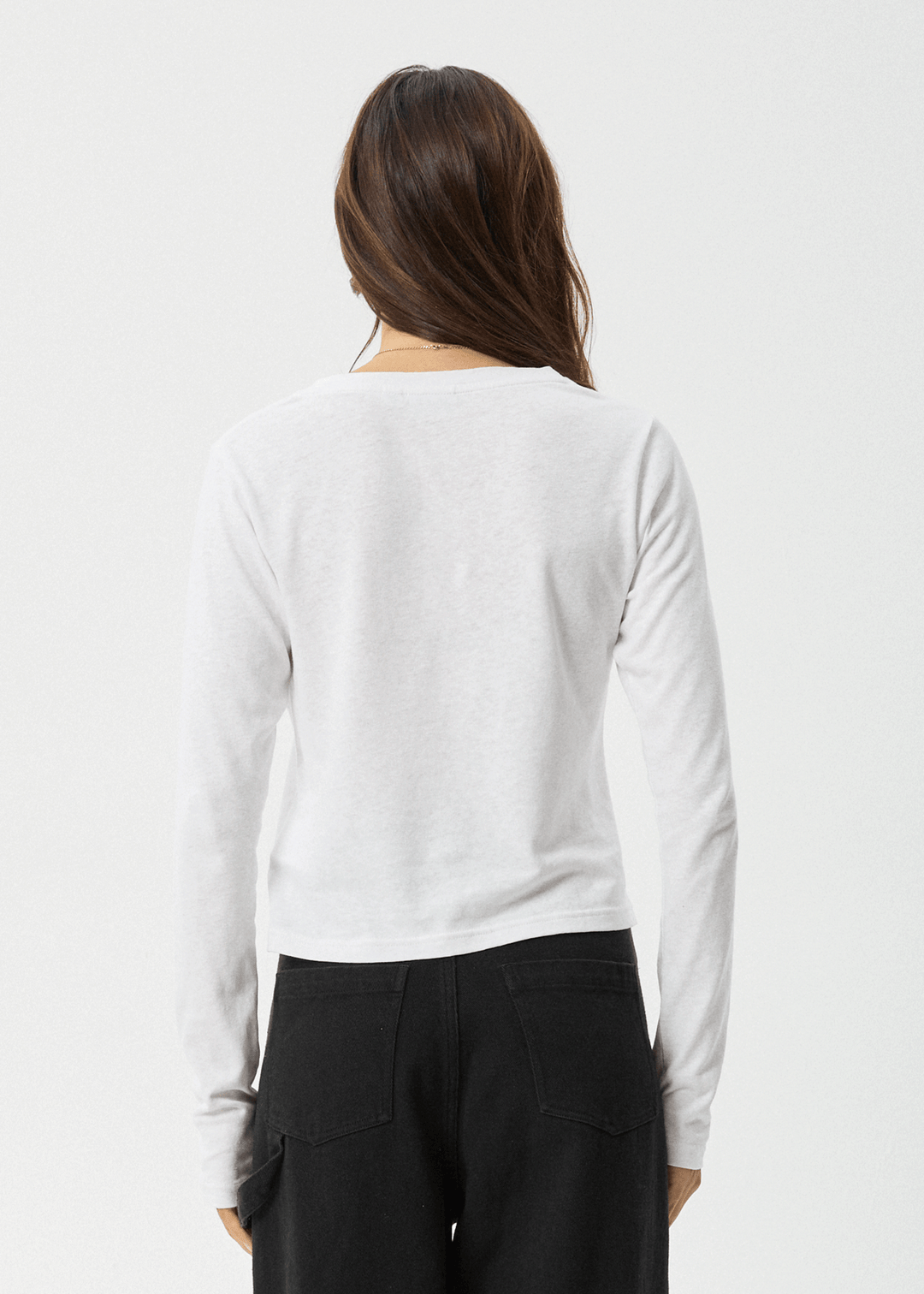 AFENDS Womens Elevate - Long Sleeve Tee - White 