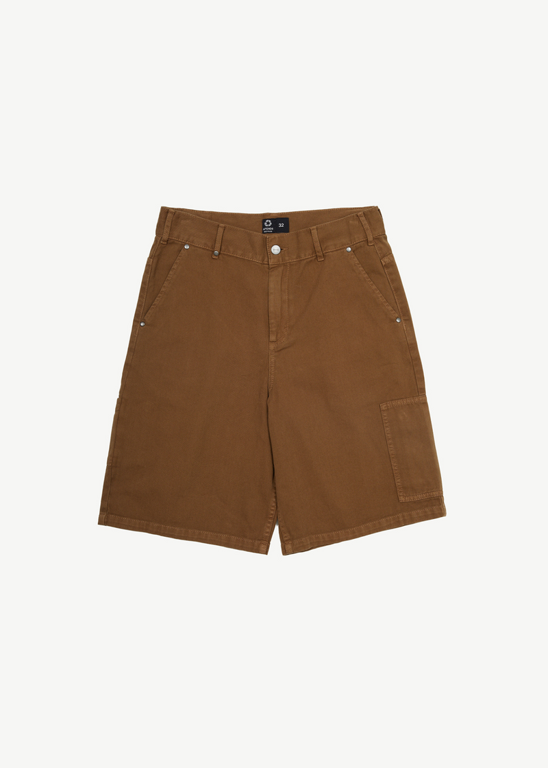 Afends Mens Harper - Recycled Carpenter Shorts - Toffee