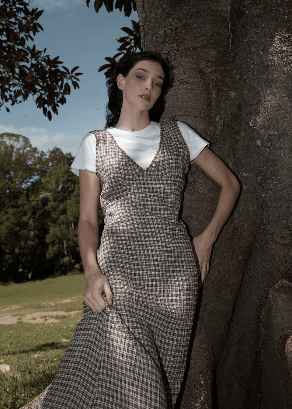 AFENDS Womens Juliet - Maxi Dress - Coffee