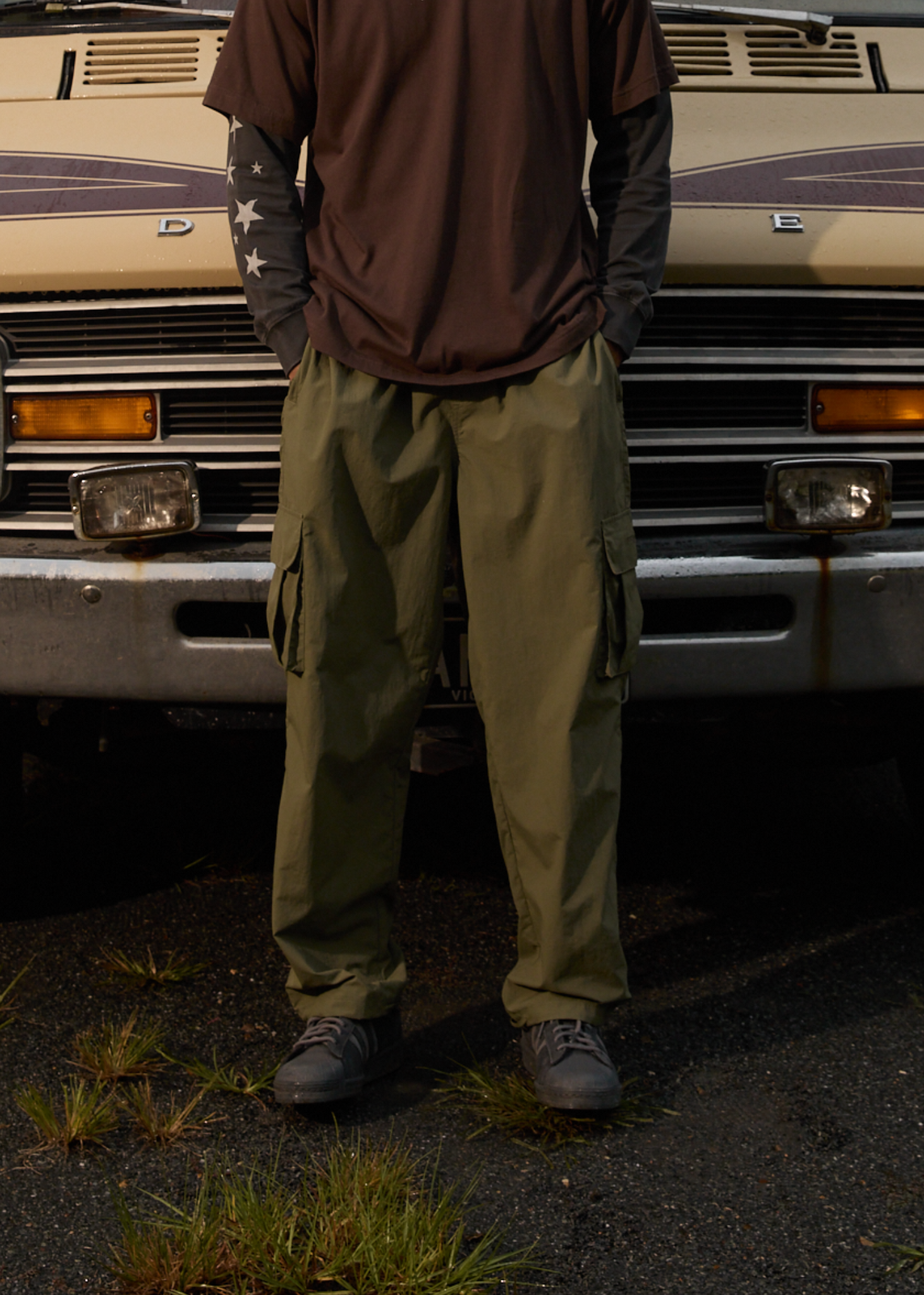 AFENDS Mens Badlands - Cargo Pant - Military