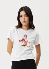 Afends Womens Sweet West - Recycled Baby Tee - White - Afends womens sweet west   recycled baby tee   white 