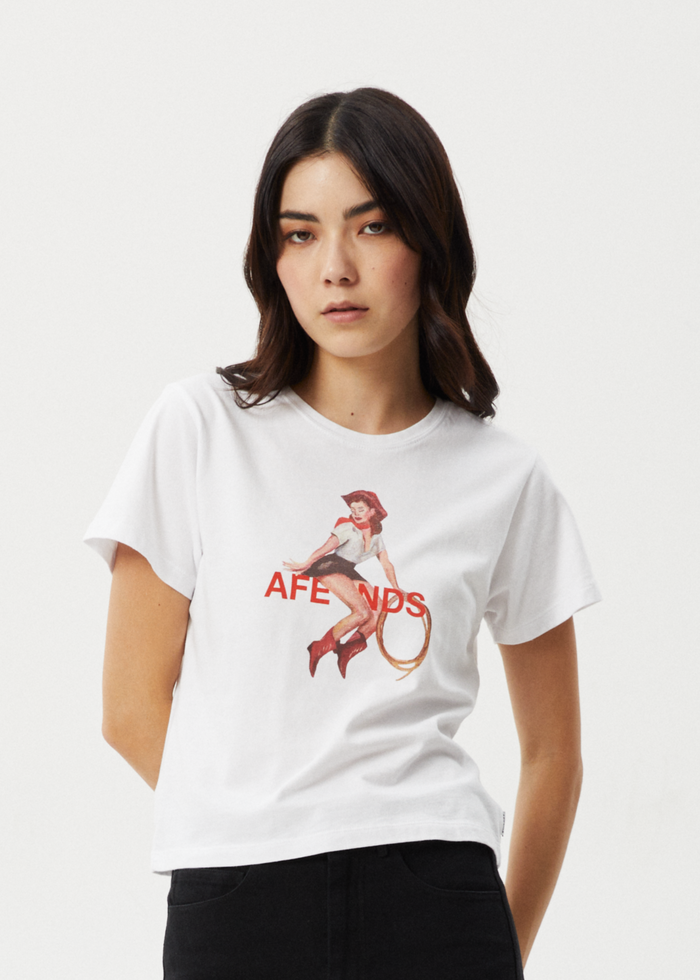 Afends Womens Sweet West - Recycled Baby Tee - White 