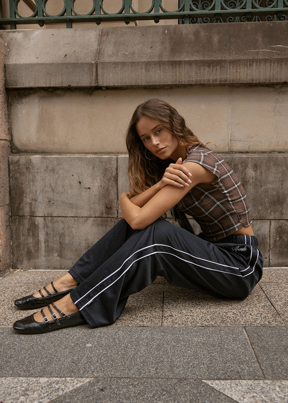 AFENDS Womens Avenue - Track Pant - Navy