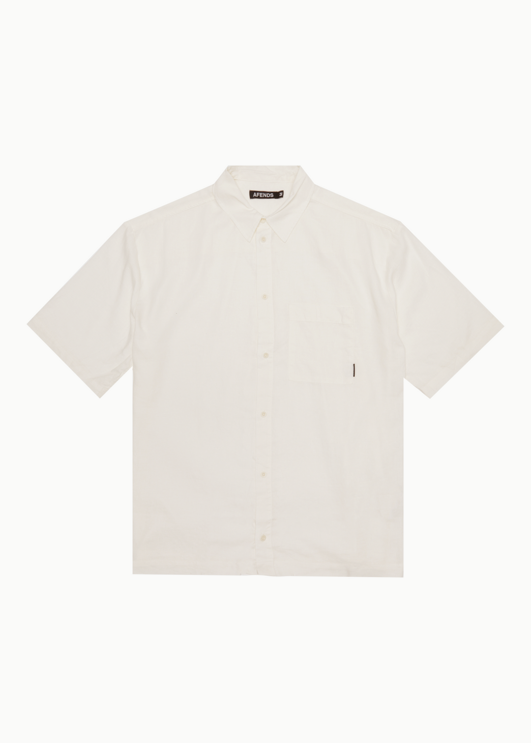 AFENDS Mens Everyday - Short Sleeve Shirt - Off White 