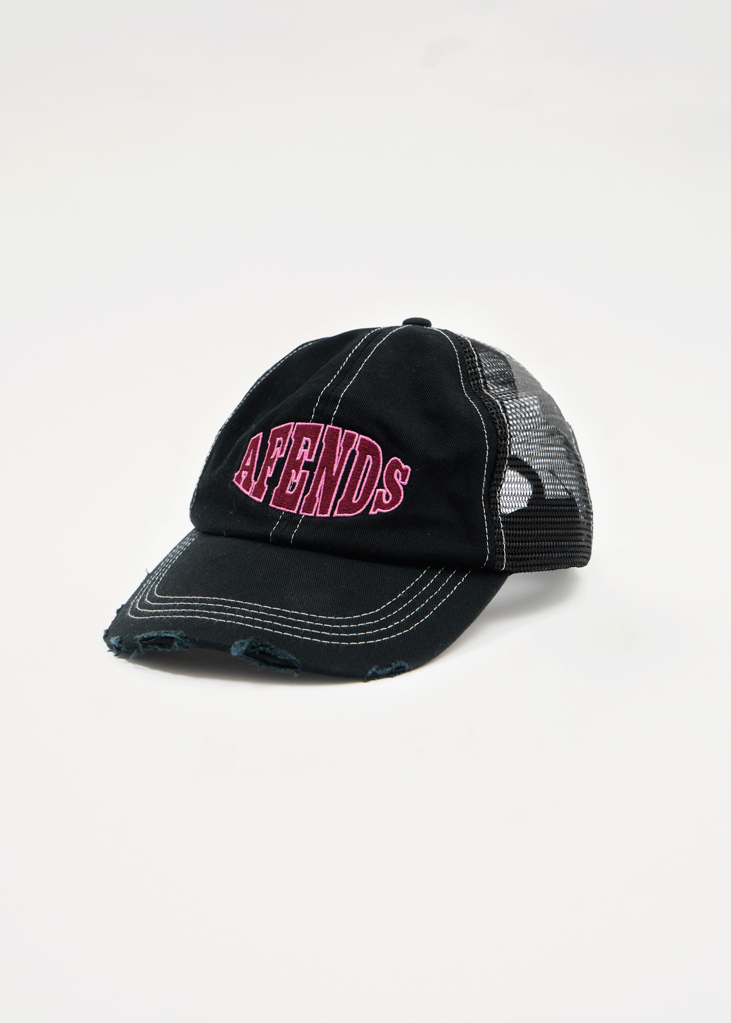 AFENDS Mens Arch - Six Panel Mesh Cap - Black