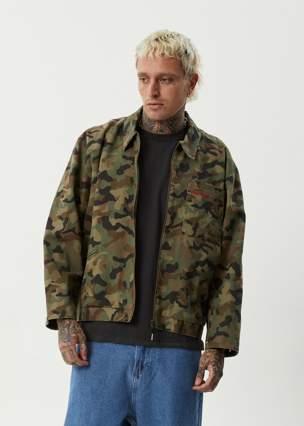 AFENDS Mens Hidden Oracle - Workwear Jacket - Hidden