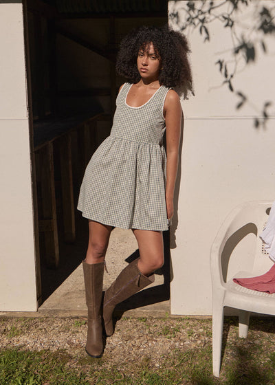 AFENDS Womens Jesse - Mini Dress - Vice Alpine Check