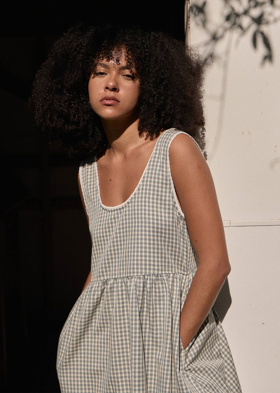 AFENDS Womens Jesse - Mini Dress - Vice Alpine Check