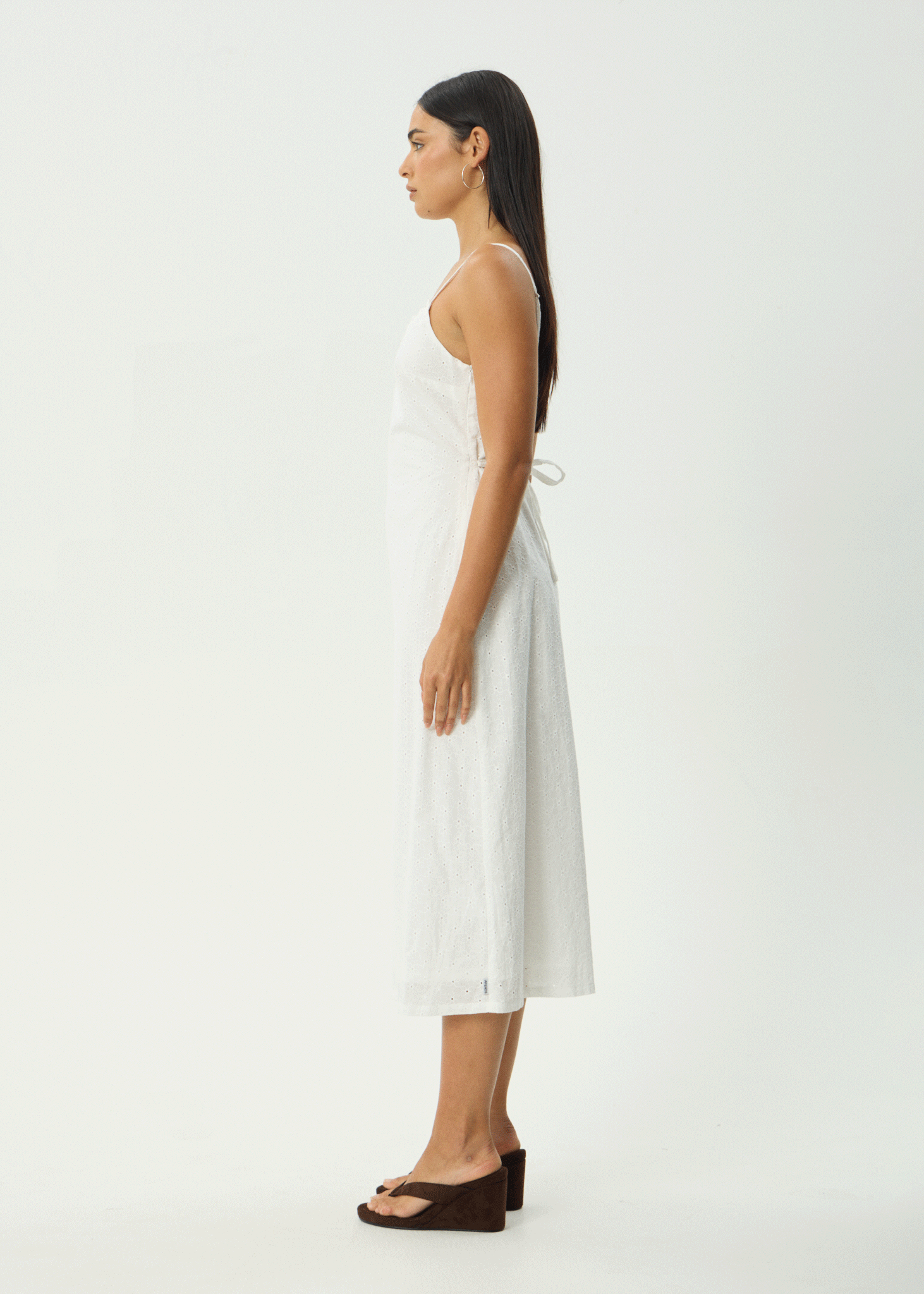 AFENDS Womens Kindred - Midi Dress - White