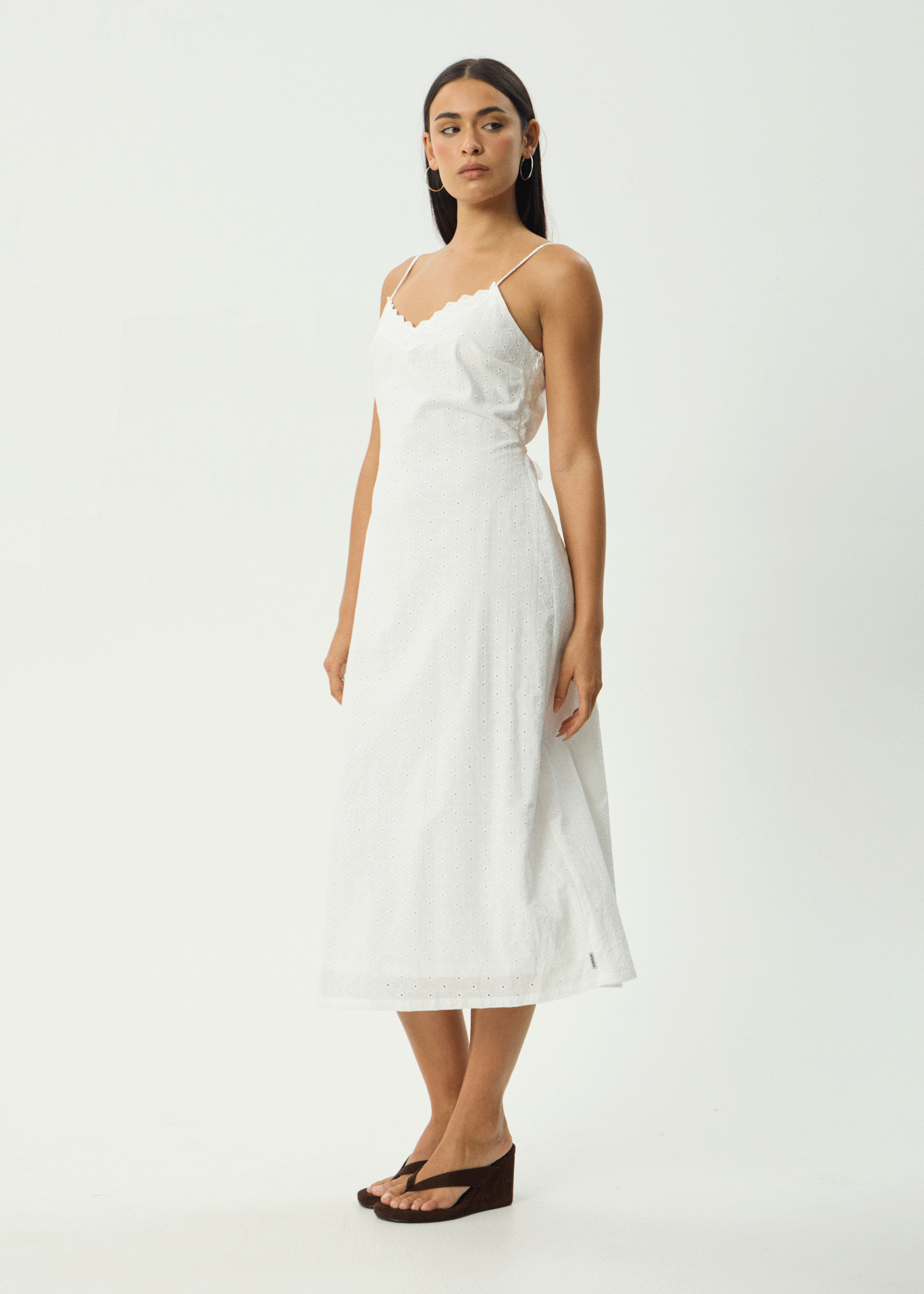 AFENDS Womens Kindred - Midi Dress - White