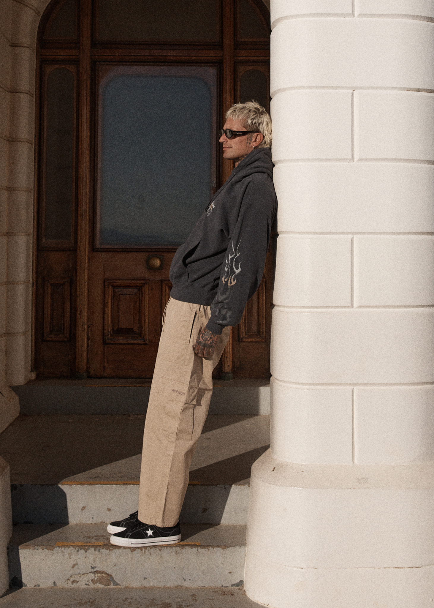 AFENDS Mens Atlas - Twill Cargo Pant - Taupe