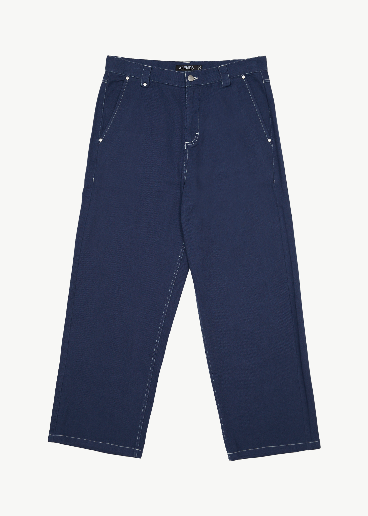 AFENDS Mens Pablo Baggy Pant Navy