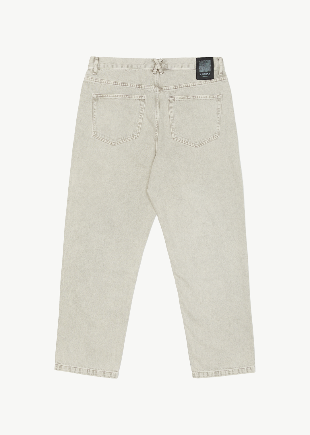 AFENDS Mens Ninety Twos - Denim Relaxed Jeans - Faded Cement 