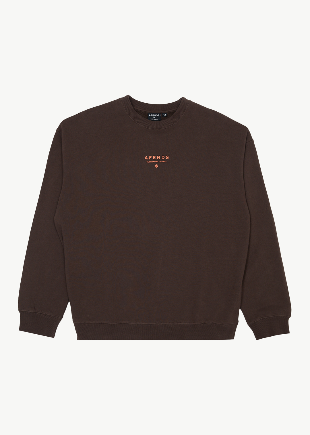 AFENDS Mens Space - Crew Neck - Coffee 