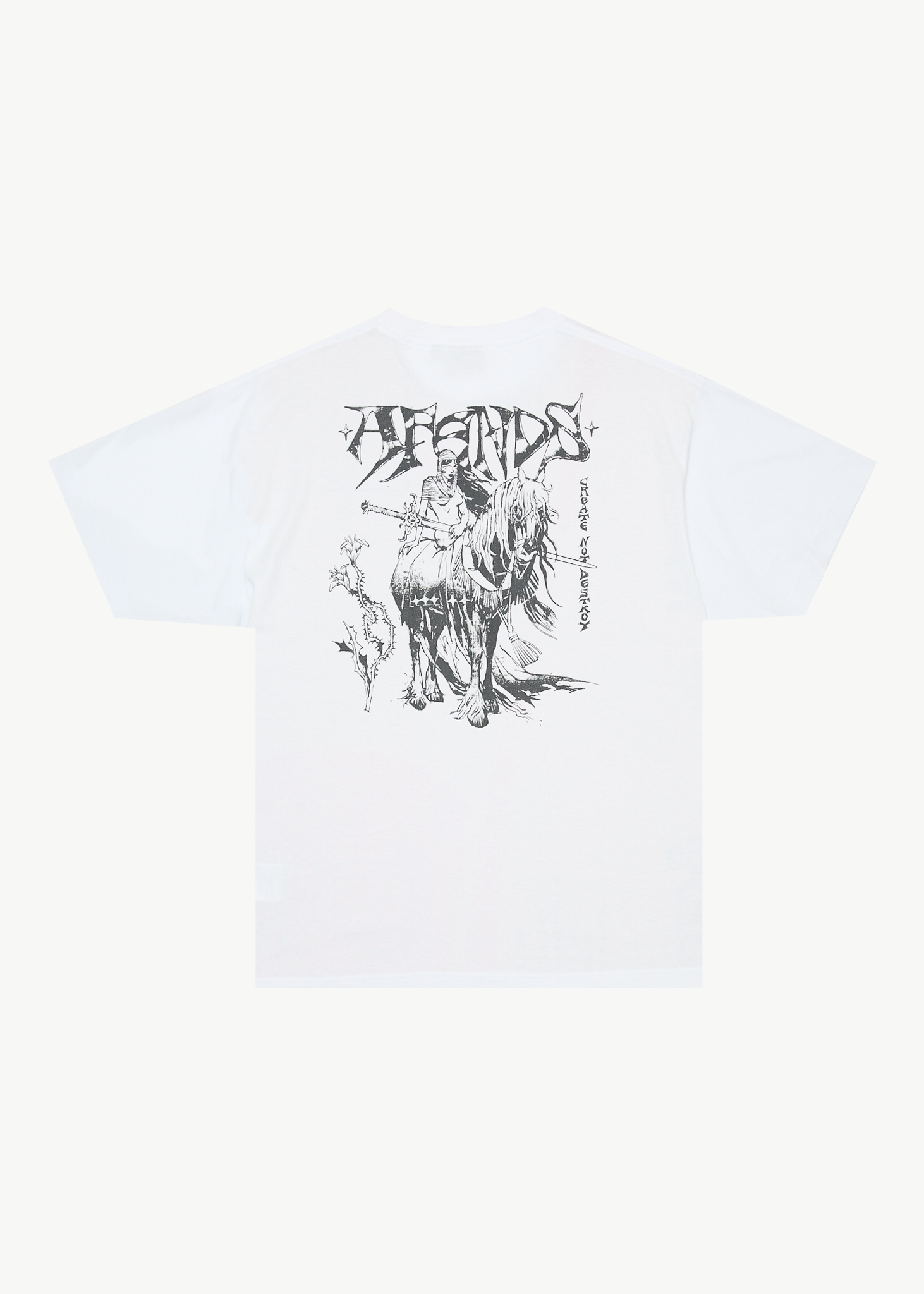 AFENDS Mens Horsey - Boxy Tee - White