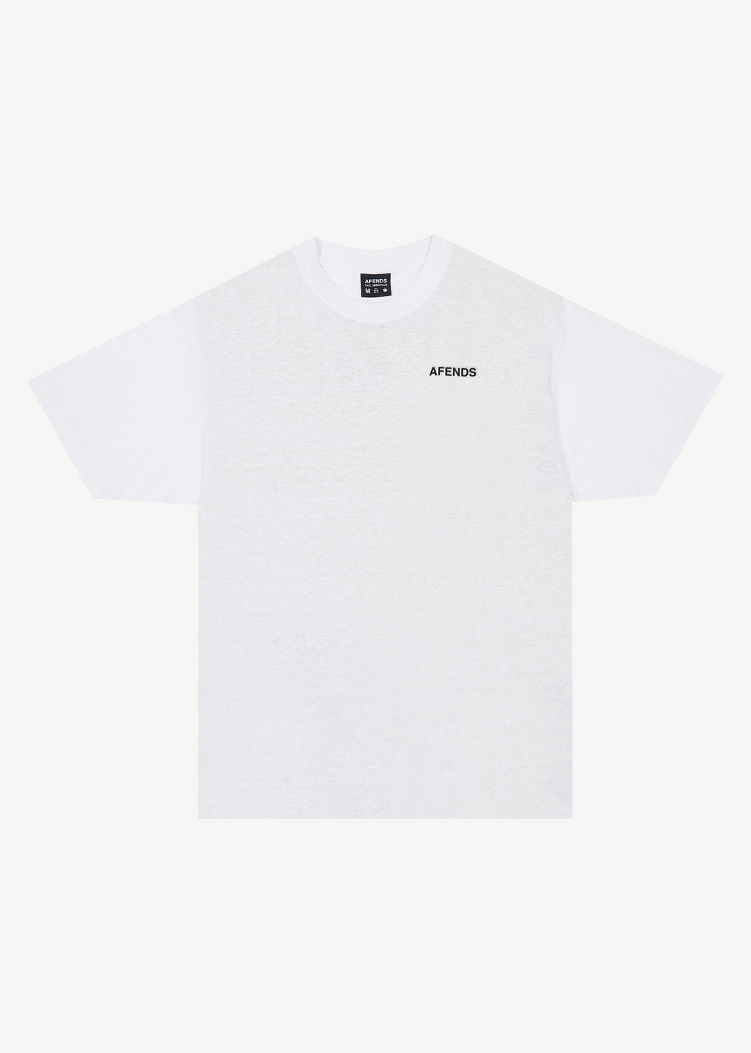 AFENDS Mens Staple - Boxy Fit Tee - White / Black 