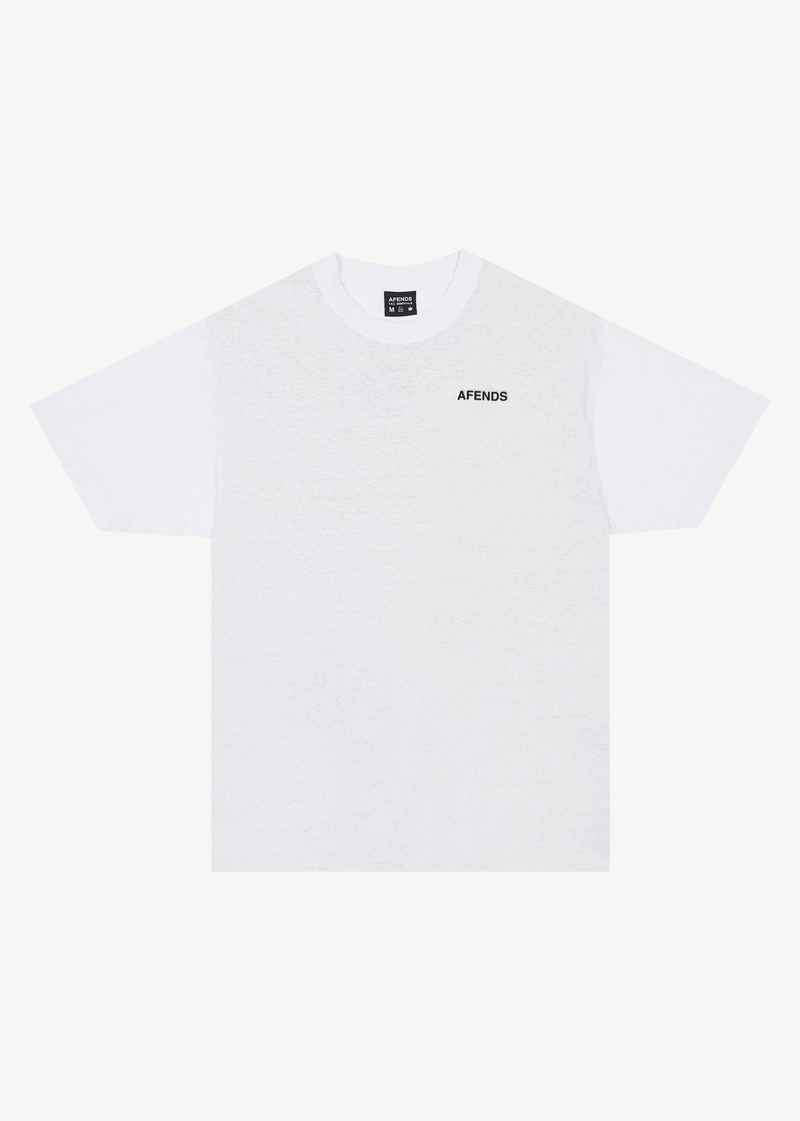 AFENDS Mens Staple - Boxy Fit Tee - White / Black