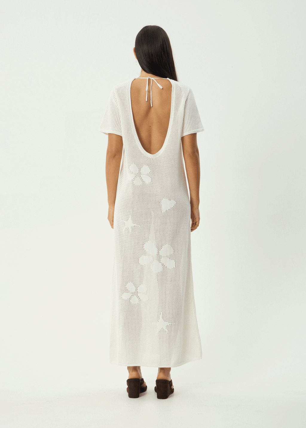 AFENDS Womens Riley - Knit Maxi Dress - White