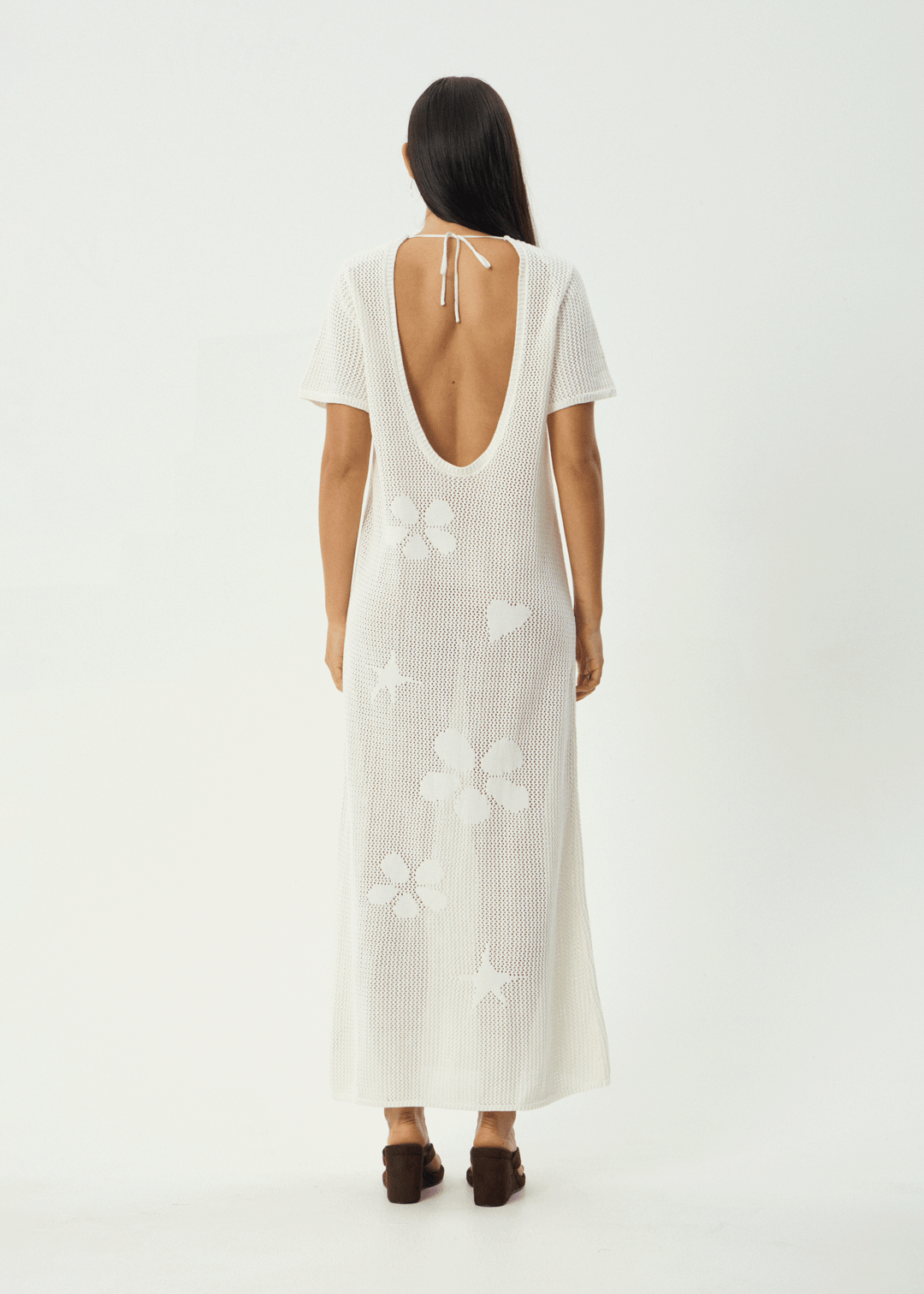 AFENDS Womens Riley - Knit Maxi Dress - White