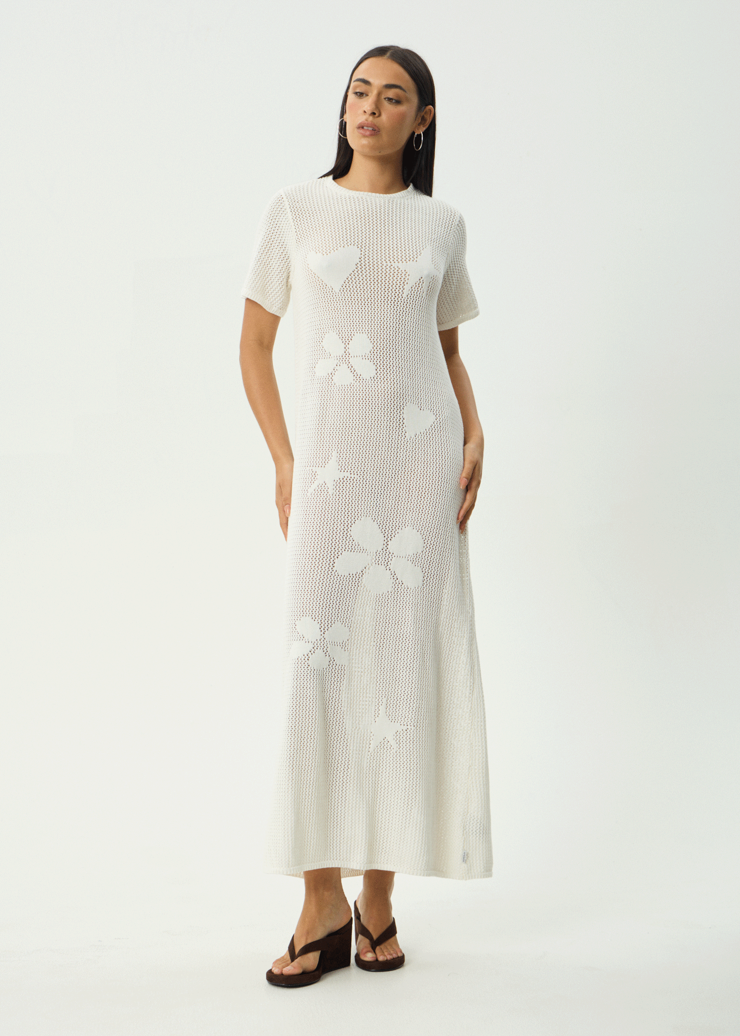 afends dress AFENDS Moon Womens Terry Tee Dress - BLUE - S
