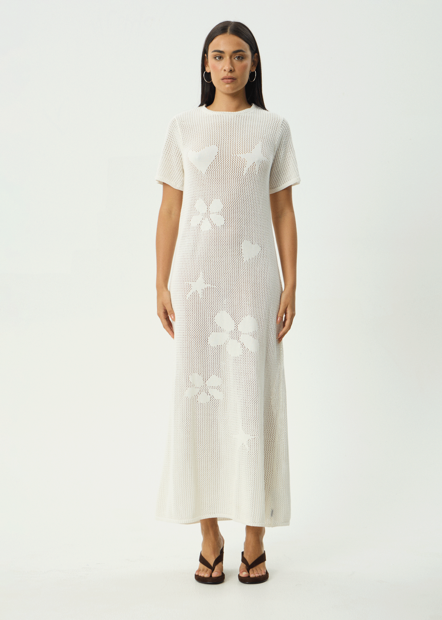 AFENDS Womens Riley - Knit Maxi Dress - White, L AFENDS Womens Riley - Knit Maxi Dress - White, L