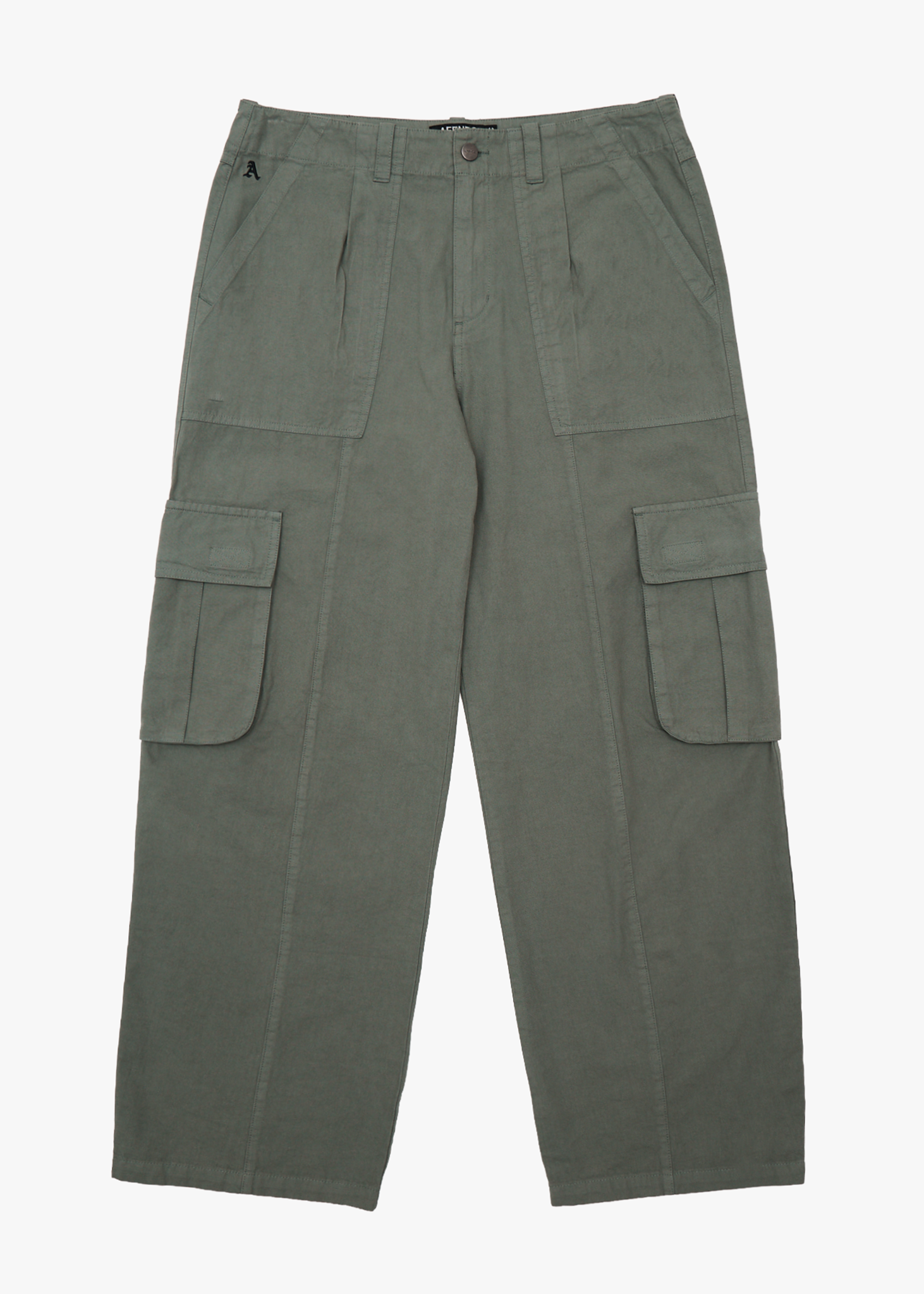AFENDS Mens Summit - Pleated Cargo Pant - Washed Sycamore