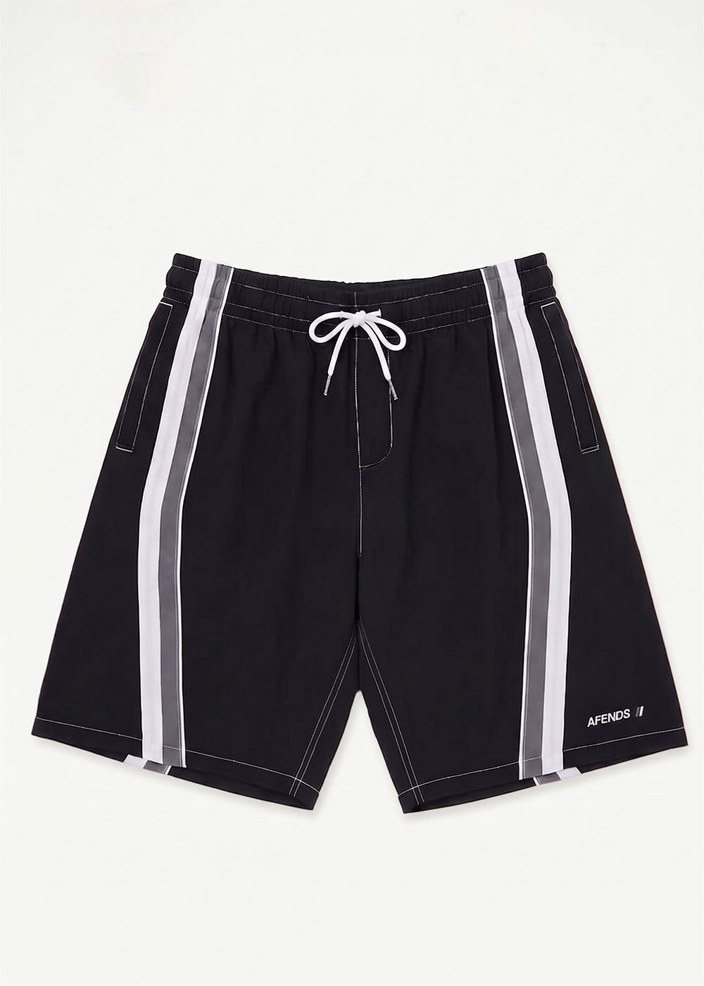 AFENDS Mens Tallows - Swim Short 22" - Black