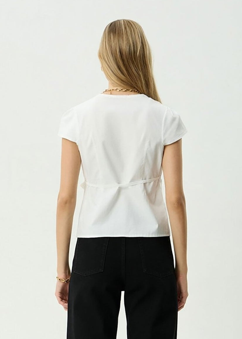 AFENDS Womens Loula - Wrap Top - White