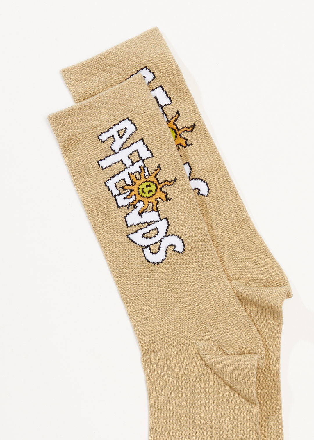 AFENDS Unisex Sunshine - Crew Socks - Cement 