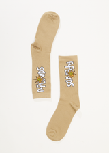 Afends Unisex Sunshine - Crew Socks - Cement - Afends unisex sunshine   crew socks   cement   sustainable clothing   streetwear