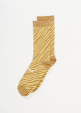 Afends Unisex Atmosphere - Hemp Crew Socks - Butter Stripe - Afends unisex atmosphere   hemp crew socks   butter stripe 