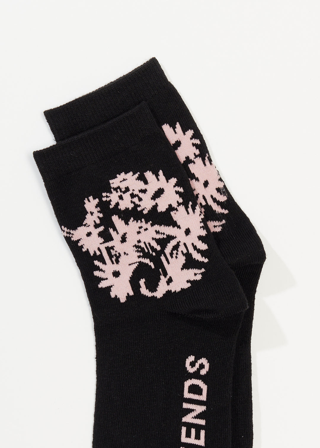 AFENDS Unisex Vise - Crew Socks - Black 