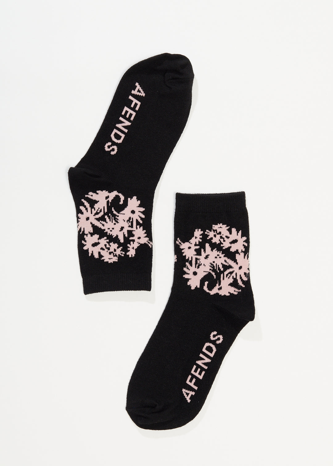 AFENDS Unisex Vise - Crew Socks - Black 