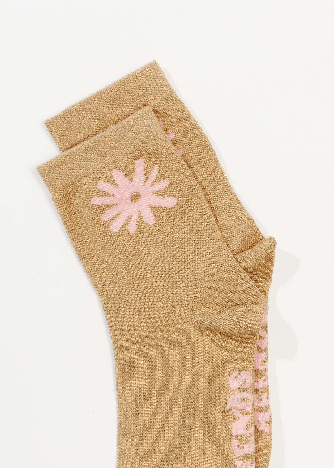 AFENDS Unisex Daze - Crew Socks - Tan 