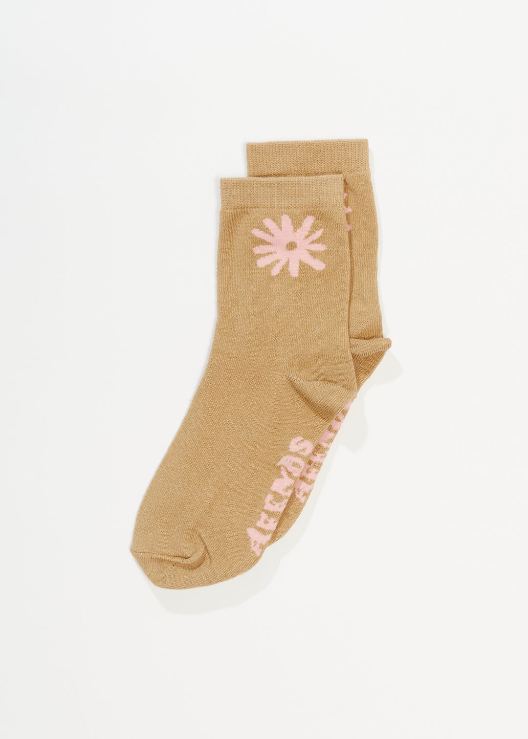 AFENDS Unisex Daze - Crew Socks - Tan 