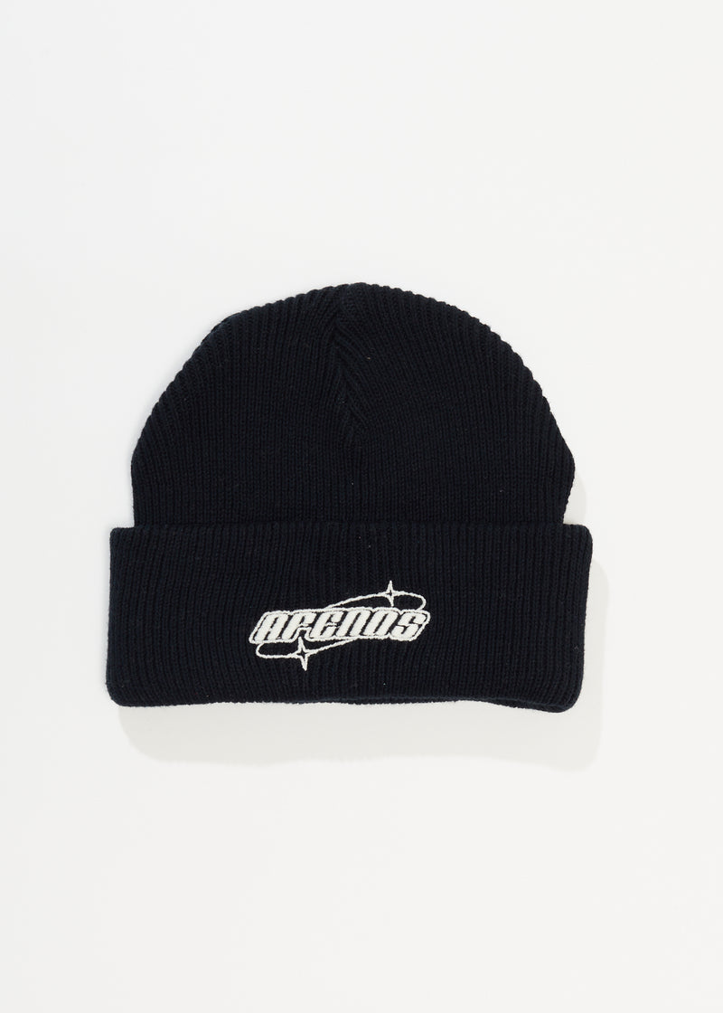 Afends Unisex Eternal - Recycled Knit Beanie - Black
