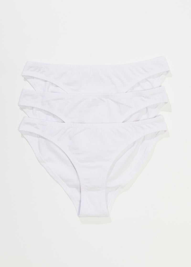 AFENDS Womens Lolly - Bikini Briefs 3 Pack - White