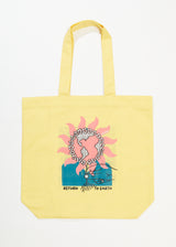 Afends Unisex Return To Earth - Recycled Tote Bag - Butter - Afends unisex return to earth   recycled tote bag   butter 