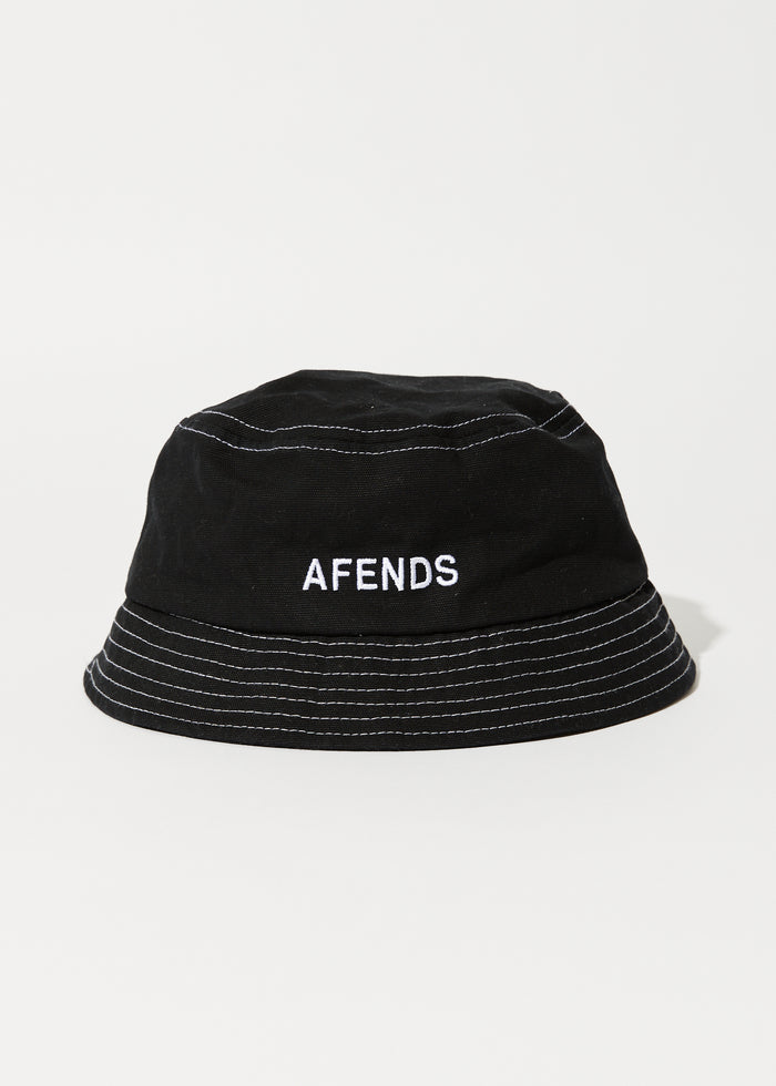 Afends Unisex Diggers - Recycled Bucket Hat - Black 