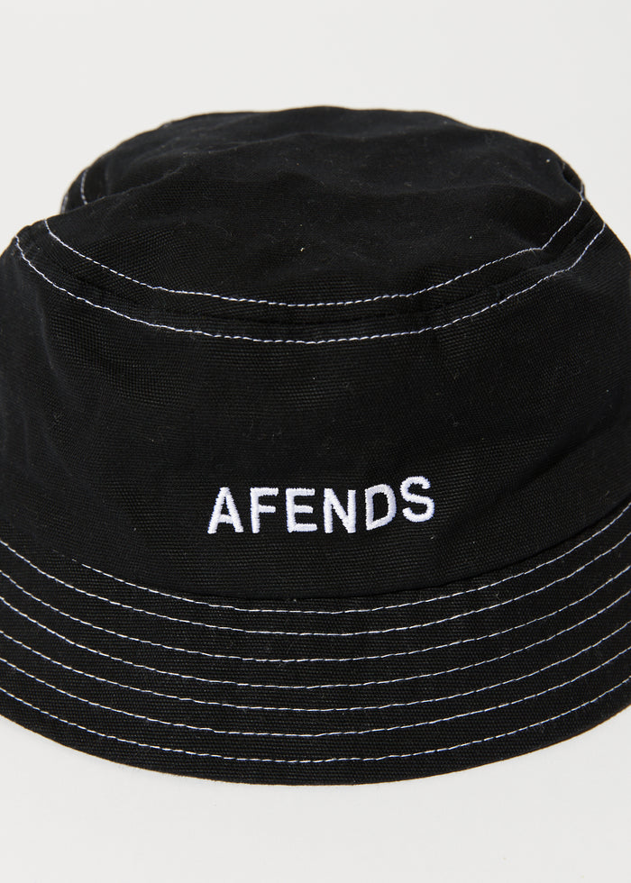 Afends Unisex Diggers - Recycled Bucket Hat - Black 