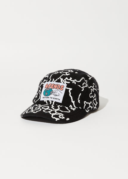 Afends Unisex Script - Recycled 5 Panel Cap - Black Camo - Afends