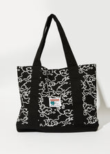 Afends Unisex Script - Recycled Oversized Tote Bag - Black Camo - Afends unisex script   recycled oversized tote bag   black camo 