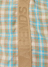 Afends Unisex Millie - Hemp Oversized Tote Bag - Tan Check - Afends unisex millie   hemp oversized tote bag   tan check 