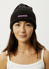 Afends Unisex Day Dream - Ribbed Beanie - Black - Afends unisex day dream   ribbed beanie   black 