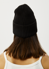 Afends Unisex Day Dream - Ribbed Beanie - Black - Afends unisex day dream   ribbed beanie   black 