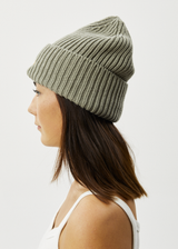 Afends Unisex Day Dream - Ribbed Beanie - Olive - Afends unisex day dream   ribbed beanie   olive 