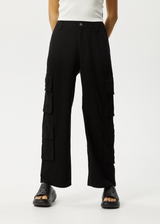 Afends Womens Midnight - Cargo Pants - Black - Afends womens midnight   cargo pants   black 