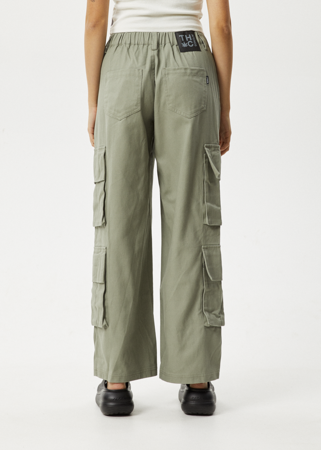 AFENDS Womens Midnight - Cargo Pants - Olive 