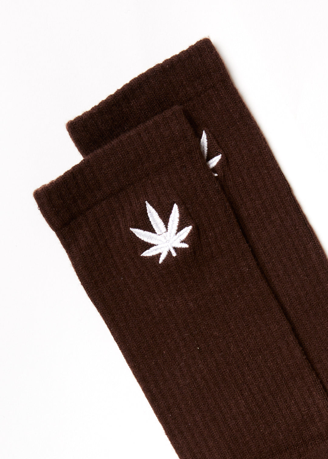 AFENDS Unisex Happy - Crew Socks - Coffee 